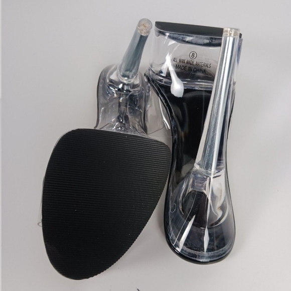 Chase & Chloe brand new clear heel with black insole - Picture 4 of 10